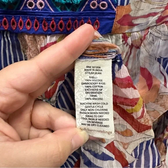 Soft Surroundings Tory Tunic Multi Color Top Size XL - Picture 5 of 6